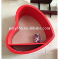 decorative wood floating furniture heart shape wall shelf